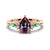 1.5 CT. Pear Shaped Alexandrite Engagement Ring With Emerald Accents
