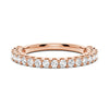 Round Cut Moissanite Half Eternity Band