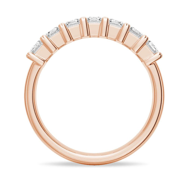 2.8 ctw Emerald Cut Moissanite Half Eternity Band