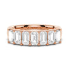 2.8 ctw Emerald Cut Moissanite Half Eternity Band