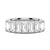 2.8 ctw Emerald Cut Moissanite Half Eternity Band