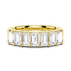 2.8 ctw Emerald Cut Moissanite Half Eternity Band