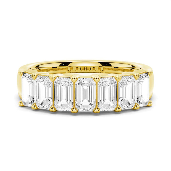 2.8 ctw Emerald Cut Moissanite Half Eternity Band