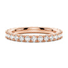 French Pave Round Cut Moissanite Eternity Band