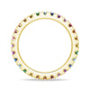 Multi Color Rainbow Gemstones Eternity Band