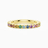 Multi Color Rainbow Gemstones Eternity Band