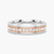 5.6mm Two Tone Round Moissanite Men's Eternity Wedding Band