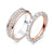 Two Tone Round Moissanite Eternity Couple's Ring Set
