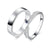 Petite Infinity Pave and High Polished Finish Couple's Ring Set