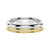 4.2mm Polished Finish Two Tone Wedding Band With Pave Edge