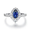 "ENDLESS BLUE" Pear Shaped Sapphire Ring