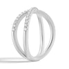 Crossover Moissanite Statement Ring