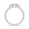 Round 3 Stone Shared Prong Moissanite Anniversary Band