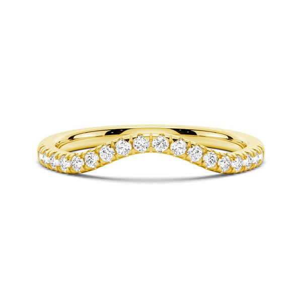 Baguette and Round Cut Moissanite Wedding Bands with French Pave Band Stacking Rings
