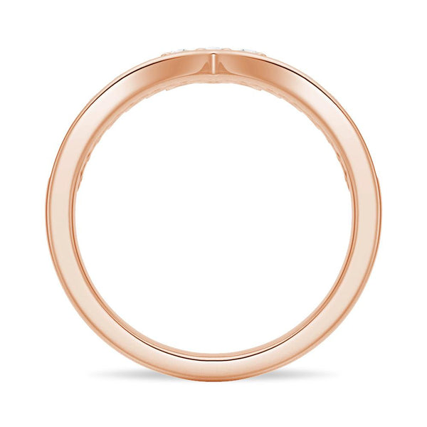 Luxe Crown Curved Moissanite Wedding Band