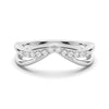 Double Row Curved Crossover Contour Wedding Band
