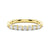 2.5mm 7 Stone French Pave Moissanite Wedding Band