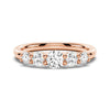 5 Stone Shared Prong Moissanite Anniversary Band