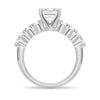 Classic Shared Prong Emerald Cut Moissanite Engagement Ring
