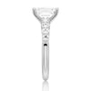 Classic Shared Prong Emerald Cut Moissanite Engagement Ring