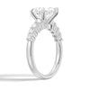 Classic Shared Prong Heart Shaped Moissanite Engagement Ring