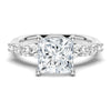 Classic Shared Prong Princess Cut Moissanite Engagement Ring