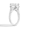 Princess Cut Split Shank Moissanite Halo Engagement Ring