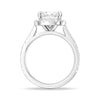 Princess Cut Split Shank Halo Moissanite Couple's Ring Set with Men's Wedding Band