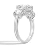 Round Cut Three Stone Moissanite Engagement Ring