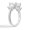 Princess Cut Three Stone Moissanite Engagement Ring