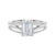 Emerald Cut Split Shank Moissanite Engagement Ring