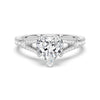 Heart Shaped Split Shank Moissanite Engagement Ring