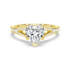 Heart Shaped Split Shank Moissanite Engagement Ring
