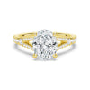 Oval Cut Split Shank Moissanite Engagement Ring