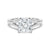 Princess Cut Split Shank Moissanite Engagement Ring