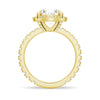 Half Eternity Round Cut Moissanite Halo Engagement Ring