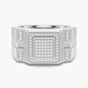 12mm Moissanite Micro Pave Square Stepped Men's Wedding Ring