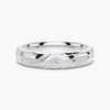 5mm Asymmetric Minimalist Moissanite Men's Wedding Ring