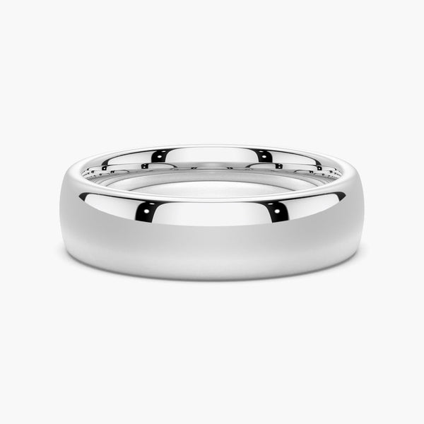 6mm High Polished Finish Comfort Fit Men's Wedding Band