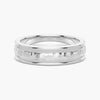 6mm Hammered Milgrain Comfort Fit Men's Wedding Band