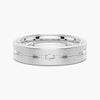 7.5mm Two Tone Matte Finish Moissanite Men's Wedding Band