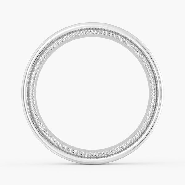 7.5mm Two Tone Matte Finish Moissanite Men's Wedding Band