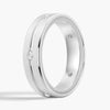 7.5mm Two Tone Matte Finish Moissanite Men's Wedding Band