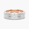 7.5mm Two Tone Matte Finish Moissanite Men's Band