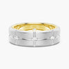 7.5mm Two Tone Matte Finish Moissanite Men's Band