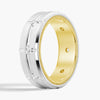 7.5mm Two Tone Matte Finish Moissanite Men's Band