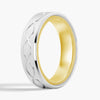 7.5mm Two Tone Matte Finish Infinity Design Men's Band