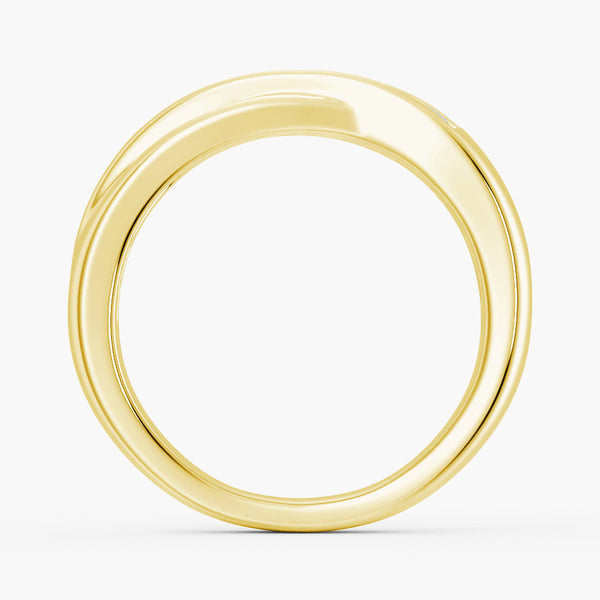 5mm Crossover Channel Set Moissanite Men's Wedding Band