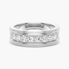 6mm Channel Set Moissanite Men's Wedding Band