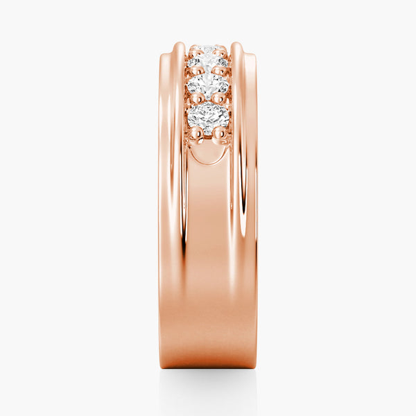 6mm Channel Set Moissanite Men's Wedding Band